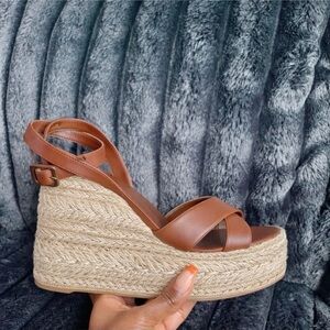 Christian Louboutin leather wedges